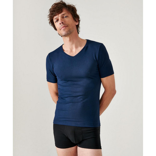 Damart - Tee-shirt Manches Courtes Bleu Marine - Damart Sous-vêtements Homme