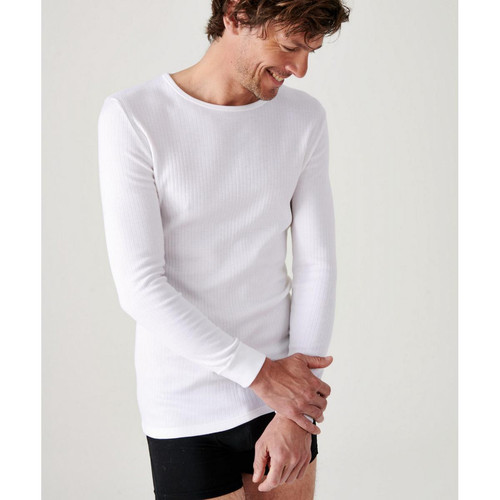 Damart - Tee Shirt Manches Longues Blanc - Mode homme