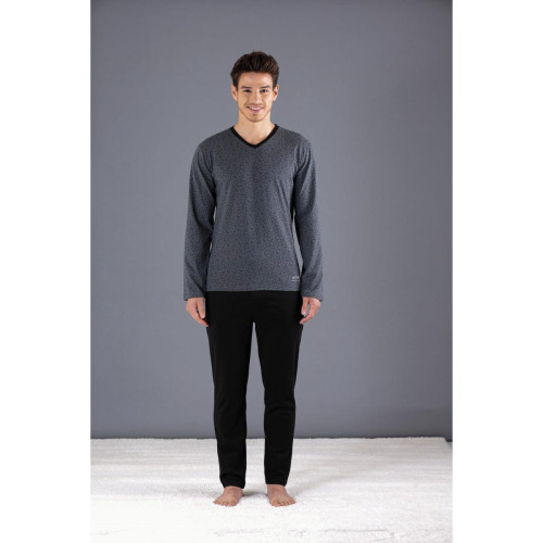 Daniel Hechter Homewear - Pyjama Homme Anthracite - Pyjama homme