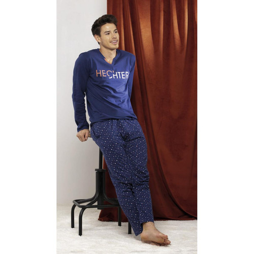 Daniel Hechter Homewear - Pyjama Homme Bleu Marine - Soldes Mencorner