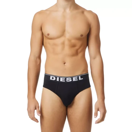 Diesel Underwear - Pack de 3 slips ceinture élastique noir/blanc/gris - Cadeaux Saint Valentin Sous-Vêtements HOMME