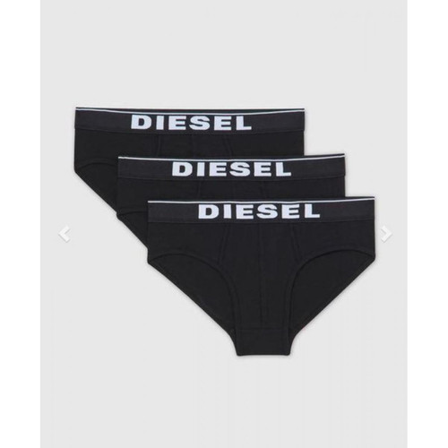 Diesel Underwear - Pack de 3 slips ceinture élastique noirs - Diesel underwear homme