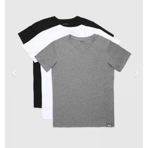 Diesel Underwear - Pack de 3 t-shirts noir/blanc/gris - Cadeaux Fête des Pères Ceinture & bretelle HOMME