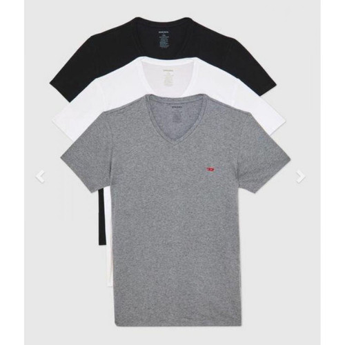 Diesel Underwear - Pack de 3 t-shirts noir/blanc/gris - T shirt polo homme