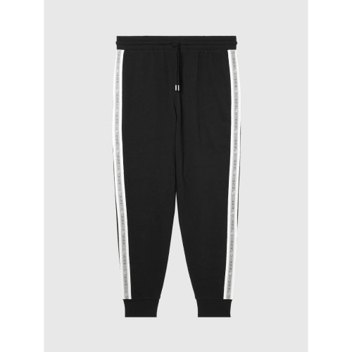 Pantalon jogging elastique - Noir en coton