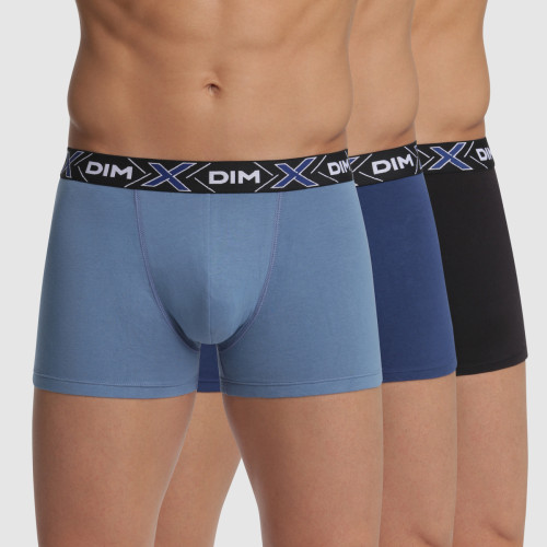 Dim - Pack de 3 boxers coton stretch X-TEMP X3 - Dim Underwear Multicolore - Cadeau mode homme