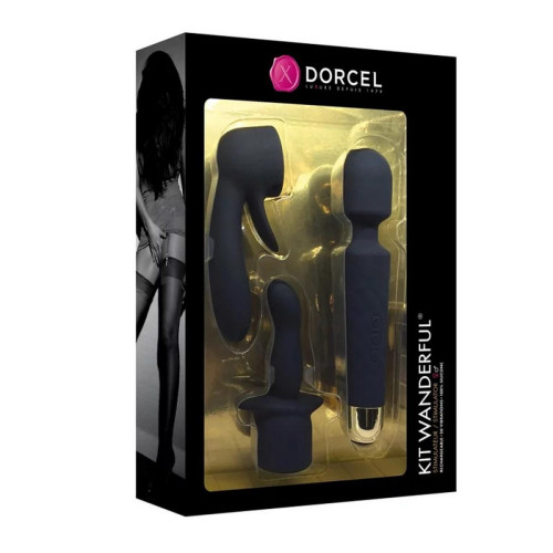 Dorcel - Stimulateur/wand avec embouts interchangeables KIT WANDERFUL  - Dorcel