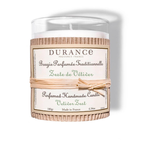 Durance - Bougie Parfumée Traditionnelle 180 Gr Zeste De Vétiver - Parfum homme
