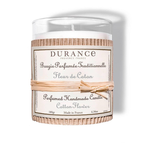 Durance - Bougie Traditionnelle DURANCE Parfum Fleur de Coton SWANN - Parfums d'Ambiance et Bougies Parfumées