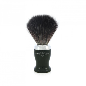 Edwin Jagger - Range Shaving brush, black synthetic fibre, imitation ebony, chrome plated - Rasoir et blaireau edwin jagger
