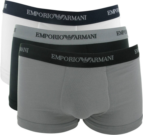 Emporio Armani Underwear - PACK 3 BOXERS COTON STRETCH - Ceinture Siglée-Emporio Armani - Cadeau mode homme