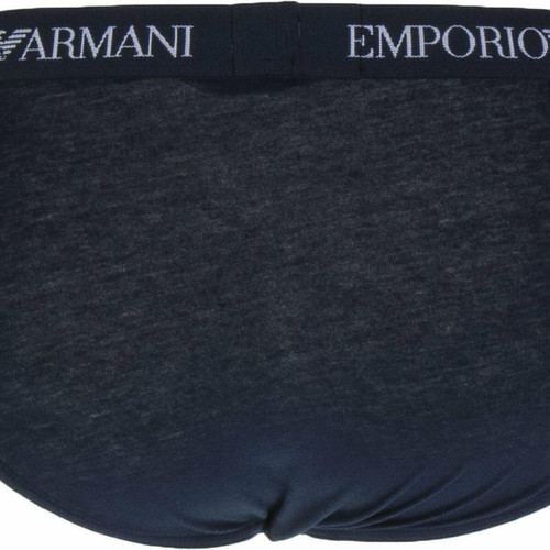 Emporio Armani Underwear - PACK ECONOMIQUE DE 2 SLIPS - Pur Coton Bleu Marine - Cadeau mode homme