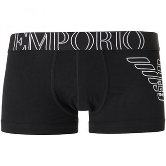 Emporio Armani Underwear - BOXER EAGLE CEINTURE ELASTIQUEE ET CONTRASTEE-Emporio Armani - Emporio armani underwear homme