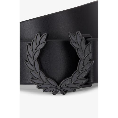 Fred Perry - Ceinture Homme Fred Perry en cuir Noire - Maroquinerie fred perry homme