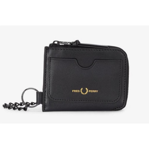 Fred Perry - Porte cartes/billets Homme cuir  noire - Fred Perry - Porte monnaie homme noir