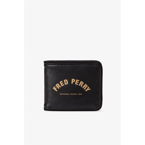Fred Perry Classique Portefeuille Portefeuille noir avec sac à poussière 
