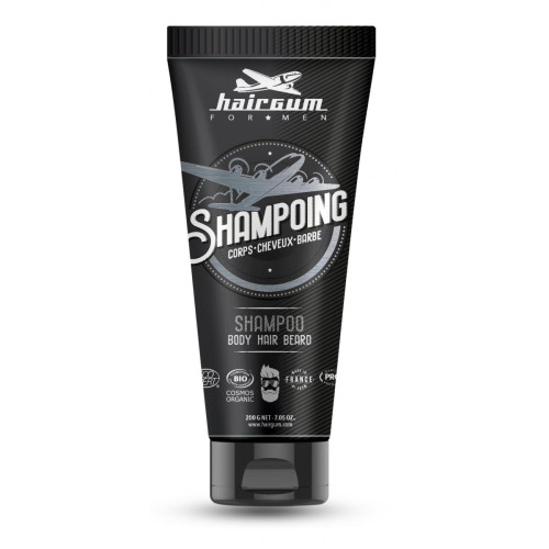 Hairgum - Shampooing cheveux barbe et corps - Shampoing homme