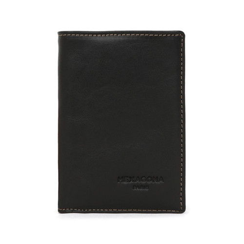 Hexagona - Porte-cartes noir - Porte cartes portefeuille homme