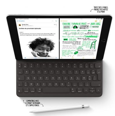 iPad 2021 256 Go WiFi+Cellular Gris Sideral compatible avec le Smart Keyboard