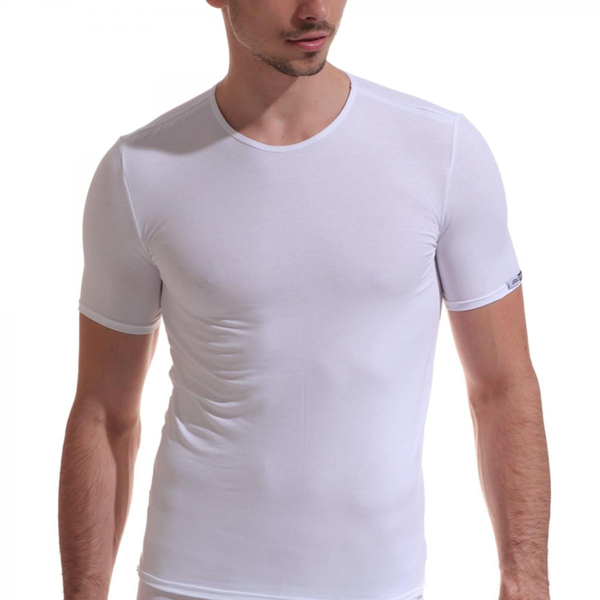 T-shirt manches courtes blanc en coton