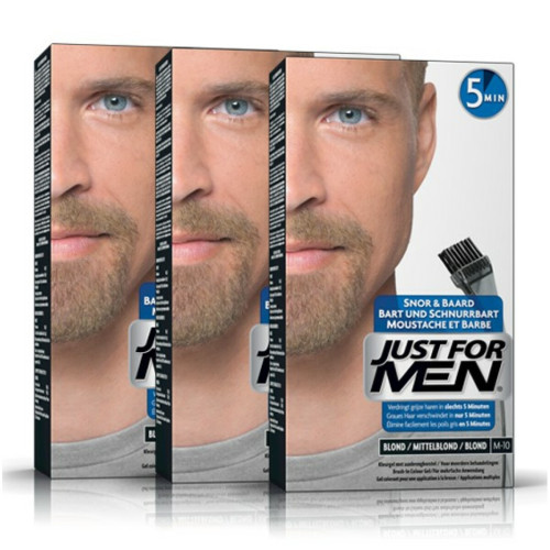 Just For Men - Pack 3 Colorations Barbe - Blond - Rasage homme