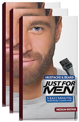 Just For Men - COLORATIONS BARBE Châtain - Teinture et Coloration Barbe