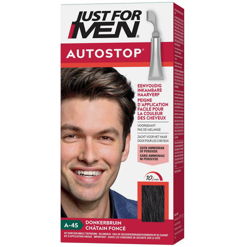Just For Men - Autostop Châtain Foncé - Coloration Cheveux Homme - SOLUTION Cheveux Blancs Homme