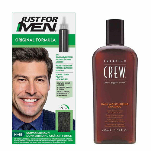Just For Men - COLORATION CHEVEUX & SHAMPOING Châtain Foncé - Teinture cheveux homme