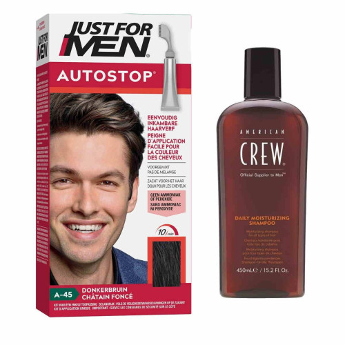 Just For Men - PACK AUTOSTOP & SHAMPOING Châtain Foncé - Teinture et Coloration Cheveux pour Hommes