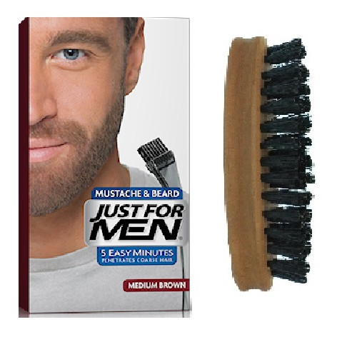 Just For Men - PACK COLORATION BARBE CHATAIN ET BROSSE À BARBE - Coloration just for men