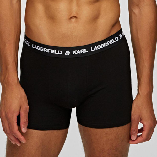 Karl Lagerfeld - Lot de 3 boxers logotes coton - Sous vetement homme