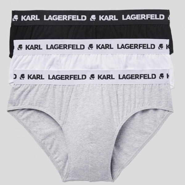 Lot de 3 slips logotes coton Karl Lagerfeld