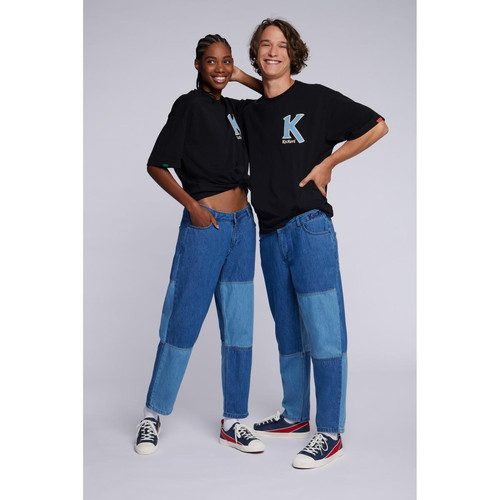 Kickers - T-shirt unisexe manche courte Big K noir - Promos cosmétique et maroquinerie