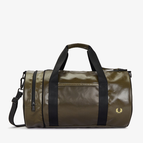 Fred Perry - Sac de voyage TONAL CLASSIC BARREL vert/gold - Sac HOMME Fred Perry