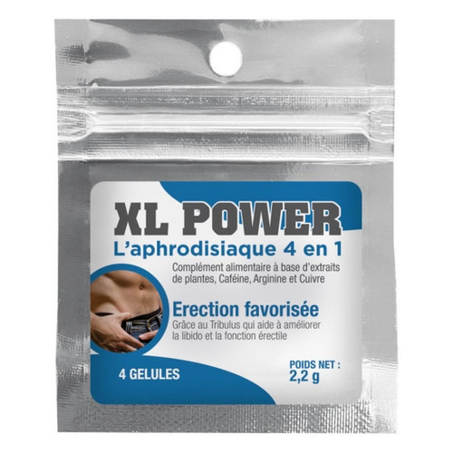 Labophyto - Performance sexuelle ameliorée - XL POWER 4 gélules - Stimulants sexuels aphrodisiaques