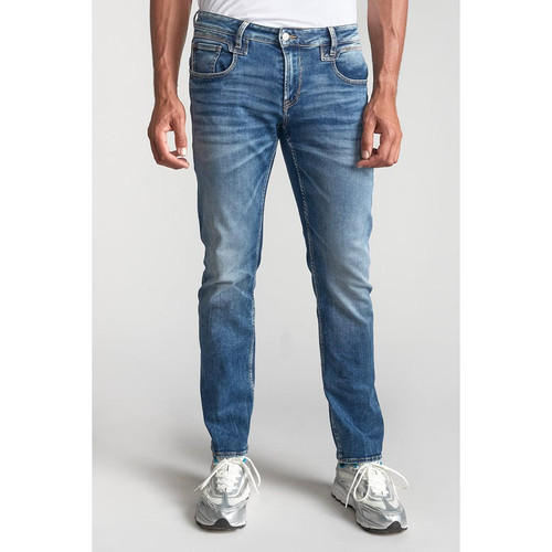 Le Temps des Cerises - Jeans regular, droit 800/12JO, longueur 34 bleu en coton Quinn - Jean homme