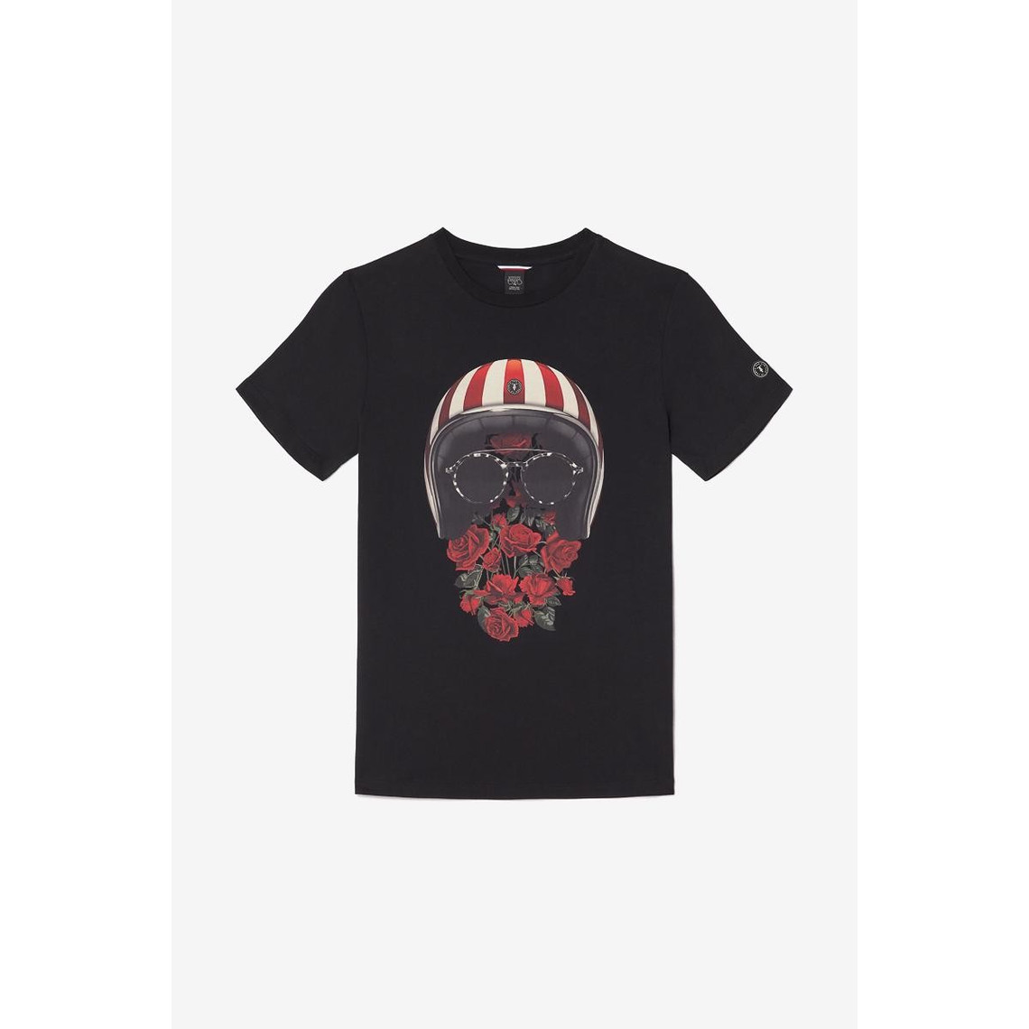 T-shirt Mura noir imprimé en coton Le Temps des Cerises - T-shirt / Polo  Homme sur MenCorner