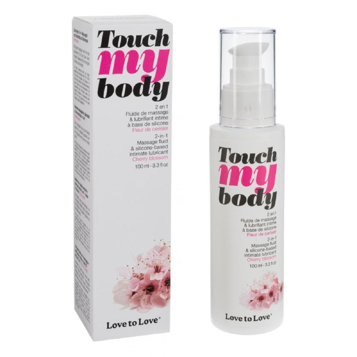 Fluide de Massage et Lubrifiant Touch My Body 100 ml - Parfum : Cerise