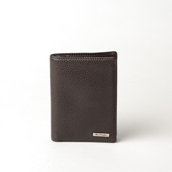 Mac Douglas - Porte cartes cuir marron 3 volets  - Porte cartes portefeuille homme