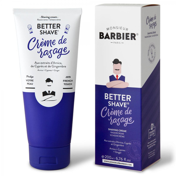 Crème A Raser Better-Shave Pour Peaux Sensibles (Arnica, Cyprès, Gingembre)