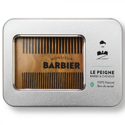 Monsieur Barbier - Peigne Barbe et Cheveux Final Touch en bois de santal - Rasage homme