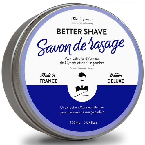 Monsieur Barbier - Savon de rasage traditionnel Better-Shave (arnica, cyprès, gingembre) - Rasage monsieur barbier