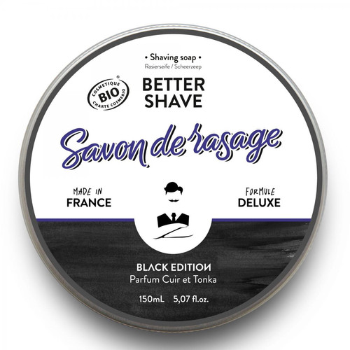 Monsieur Barbier -  Savon de rasage Traditionnel Better Shave Black Edition - Produit de rasage