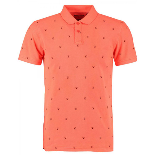 Petrol - Polo Homme orange imprimé - T shirt polo homme