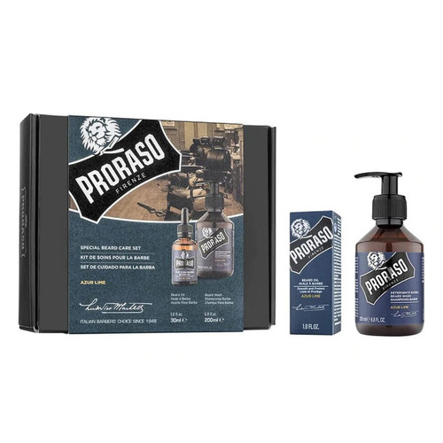 Coffret Duo Proraso Baume + Shampooing Azur Lime