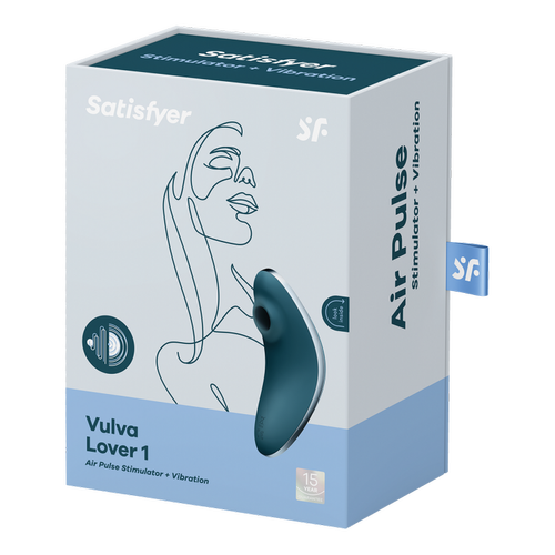 Satisfyer - Vulva Lover Stimulateur Et Vibromasseur Satisfyer - Bleu - Boutique de Noël: idées cadeaux