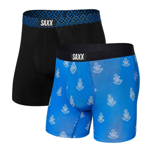 Saxx - Lot de 2 Boxers Vibe - Bleu - Sous vetement homme
