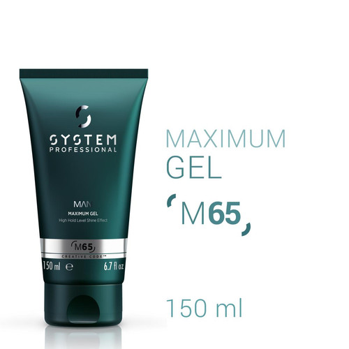 System Professional H - Gel fixation forte - Effet brillant - Gel cheveux homme