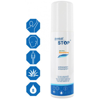 The Powder Company - SweatStop® Aloe Vera Sensitiveantitranspirant  spray pour le corps efficace 24-48h - Produit minceur homme sportif
