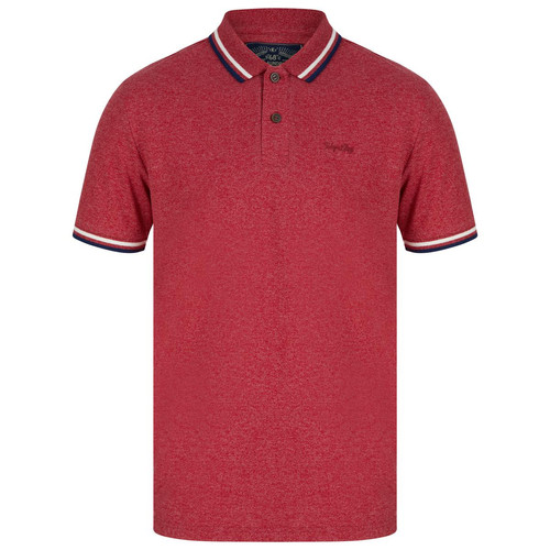 Tokyo Laundry - Polo uni logo poitrine Rouge - T shirt polo homme